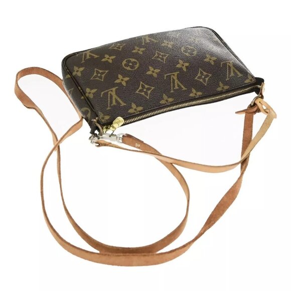 LOUIS VUITTON Pochette Accessoires Shoulder Bag Monogram Leather - Picture 11 of 16